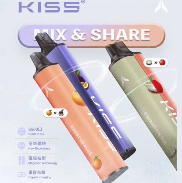 KISS一次性電子煙 6500口 - 雙味磁吸正品展示